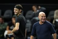 Fritz and Agassi at the Laver Cup 2025 - Previews - Source: Getty